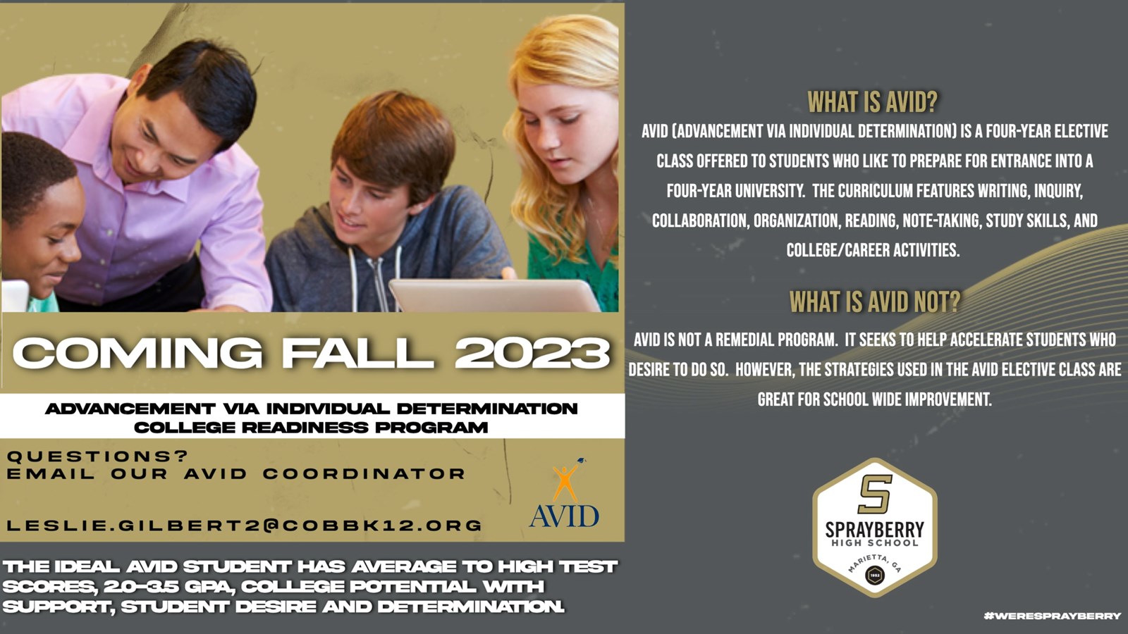 AVID | Fall 2023 | Sprayberry High School